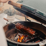 Rotisserie on open grill