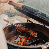 Rotisserie on open grill