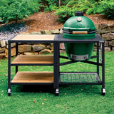 Large Big Green Egg in Modular Nest with Expansion and 3 Acacia Inserts Package