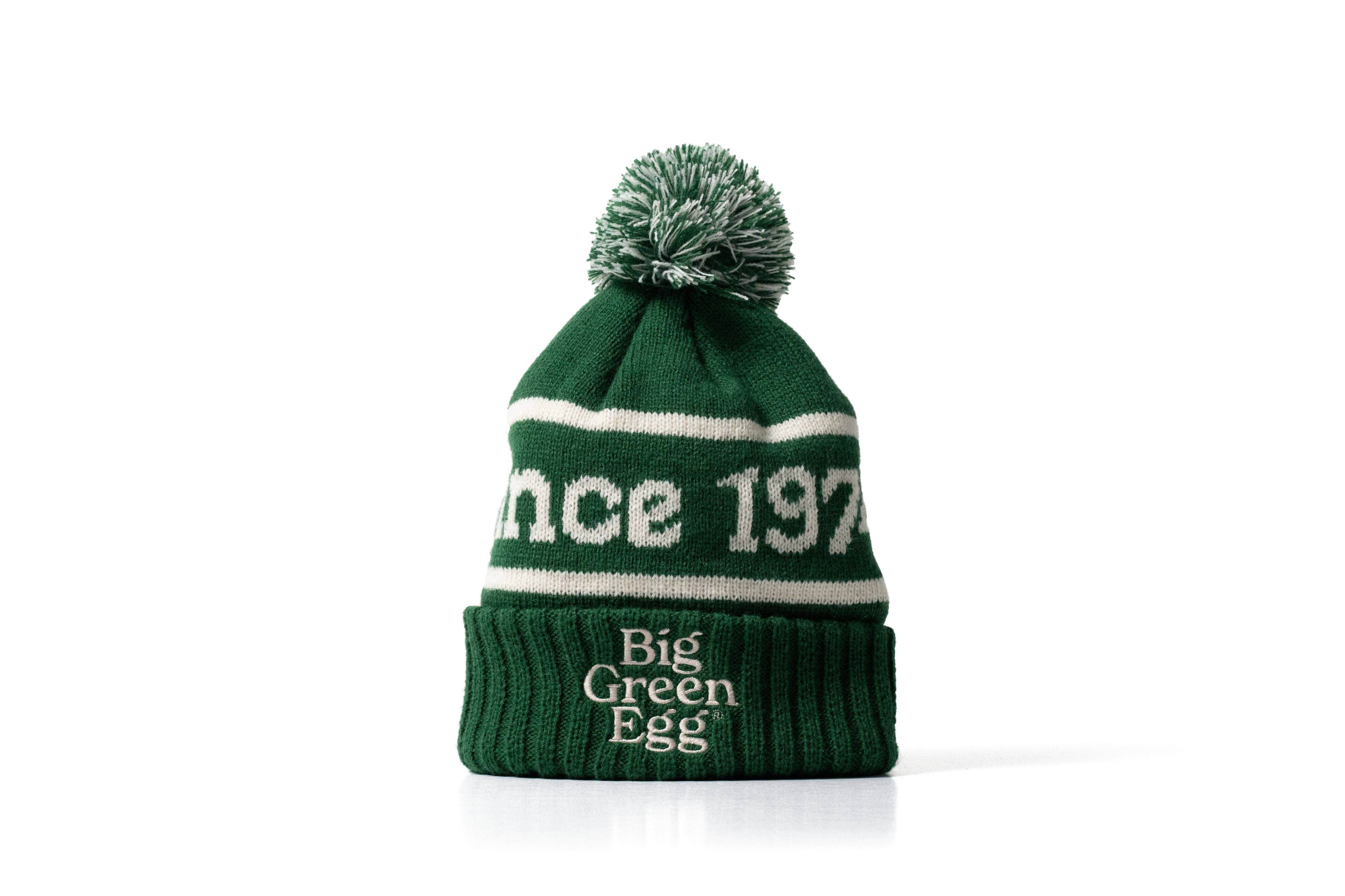 Big green egg green beanie with pom