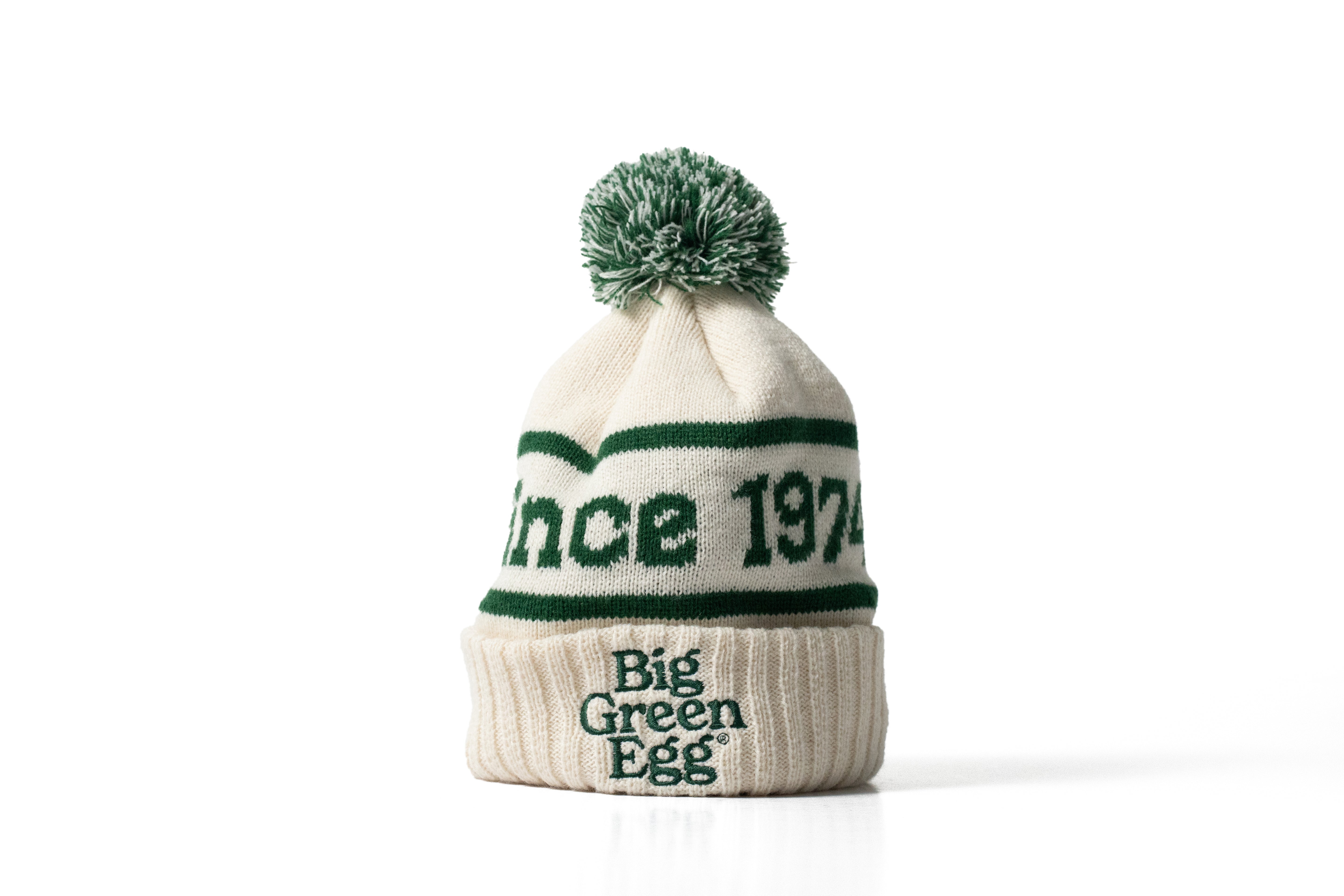 Big Green Egg white beanie